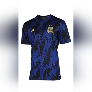 Adidas Argentina 2022 Pre-Match Jersey in Royal Blue/Black BWT Size Large